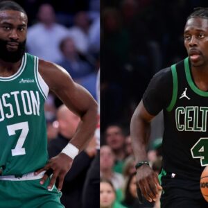 Jaylen Brown (L), Jrue Holiday (R)