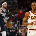 Klay Thompson and Rajon Rondo