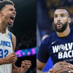 Victor Wembanyama (L), Rudy Gobert (R)