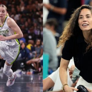 Paige Bueckers (L), Sue Bird (R)
