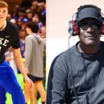 Cooper Flagg (L), Michael Jordan (R)