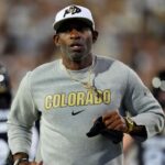 Colorado Buffaloes head coach Deion Sanders before the game against the Wyoming Cowboys at Folsom Field.