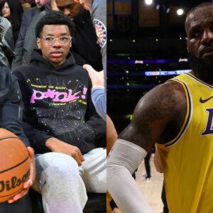 Bronny and Bryce Maximus James (L), LeBron James(R)