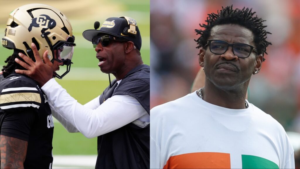 Kaidon Salter, Colorado HC Deion Sanders, Michael Irvin