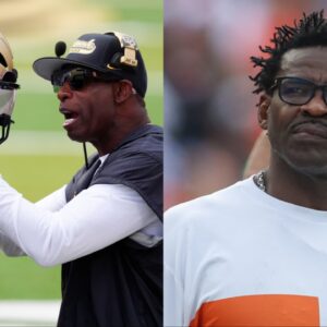 Kaidon Salter, Colorado HC Deion Sanders, Michael Irvin