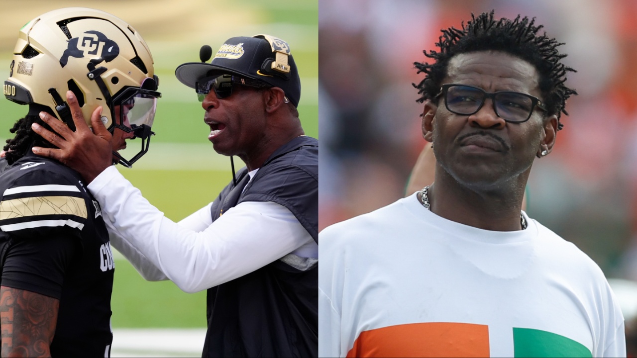 Kaidon Salter, Colorado HC Deion Sanders, Michael Irvin
