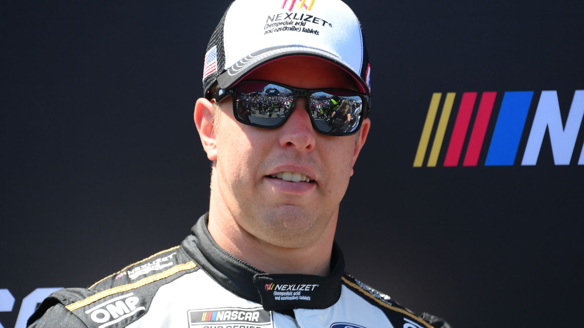 Aug 10, 2025; Watkins Glen, New York, USA; NASCAR Cup Series driver Brad Keselowski (6) prior to the Go Bowling at The Glen at Watkins Glen International.