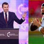 Charlie Kirk and Caleb Williams