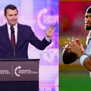 Charlie Kirk and Caleb Williams