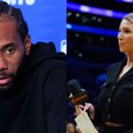 Kawhi Leonard (L), Allie Clifton (R)