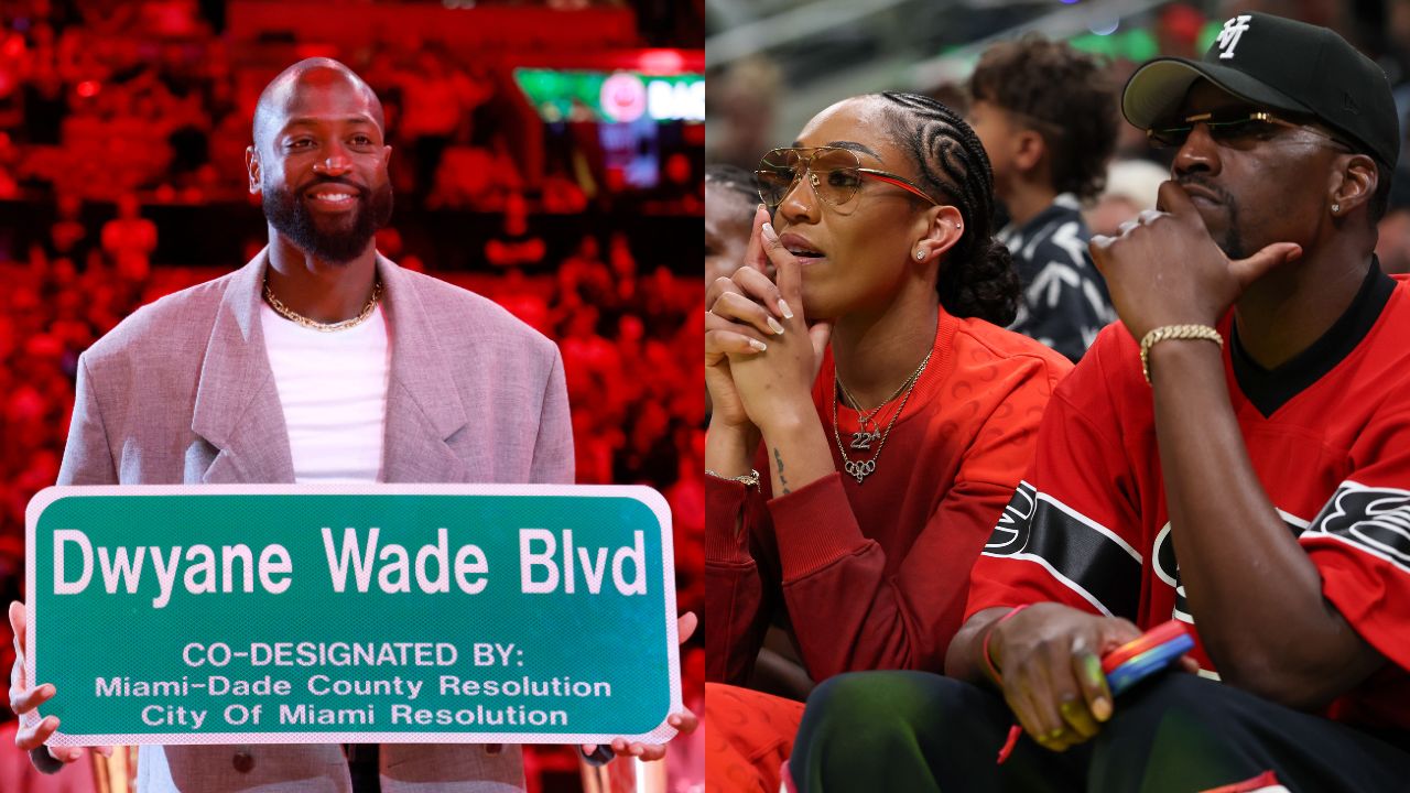 Dwyane Wade(L) and A'ja Wilson(R)
