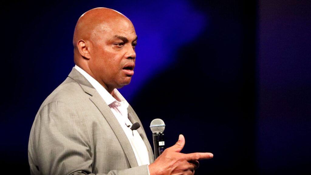Charles Barkley speaks during the Boys & Girls Clubs of Rutherford County's 32nd Annual Stake & Burger event at MTSU on Tuesday, July 16, 2019