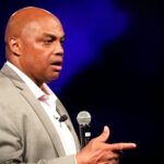 Charles Barkley speaks during the Boys & Girls Clubs of Rutherford County's 32nd Annual Stake & Burger event at MTSU on Tuesday, July 16, 2019