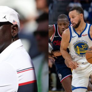 Michael Jordan (L), Stephen Curry ((R)