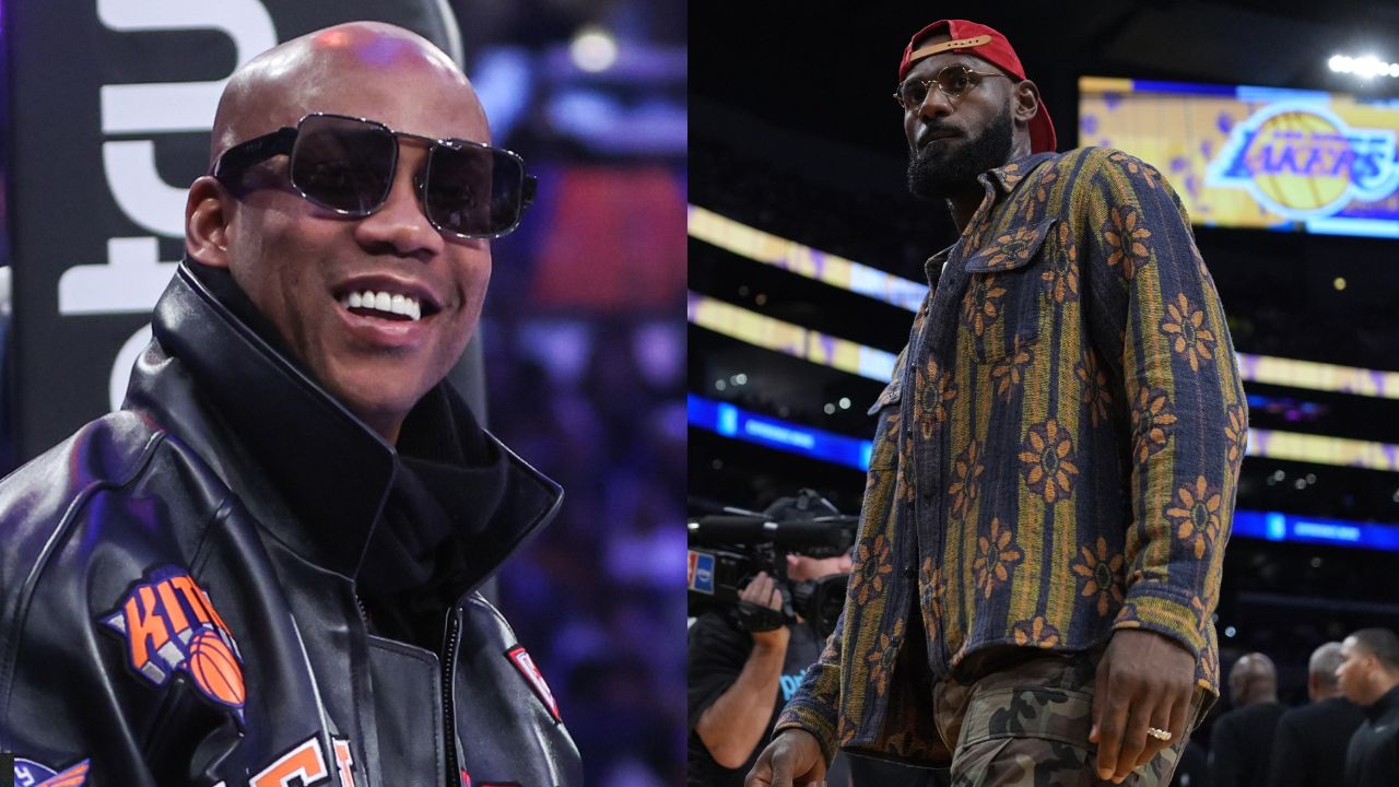 Stephon Marbury (L), LeBron James (R)