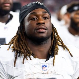 Las Vegas Raiders running back Ashton Jeanty (2) against the Arizona Cardinals during a preseason NFL game at State Farm Stadium.