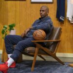 Los Angeles Clippers guard Chris Paul (3) poses for a merchandise shoot during media day at Intuit Dome.