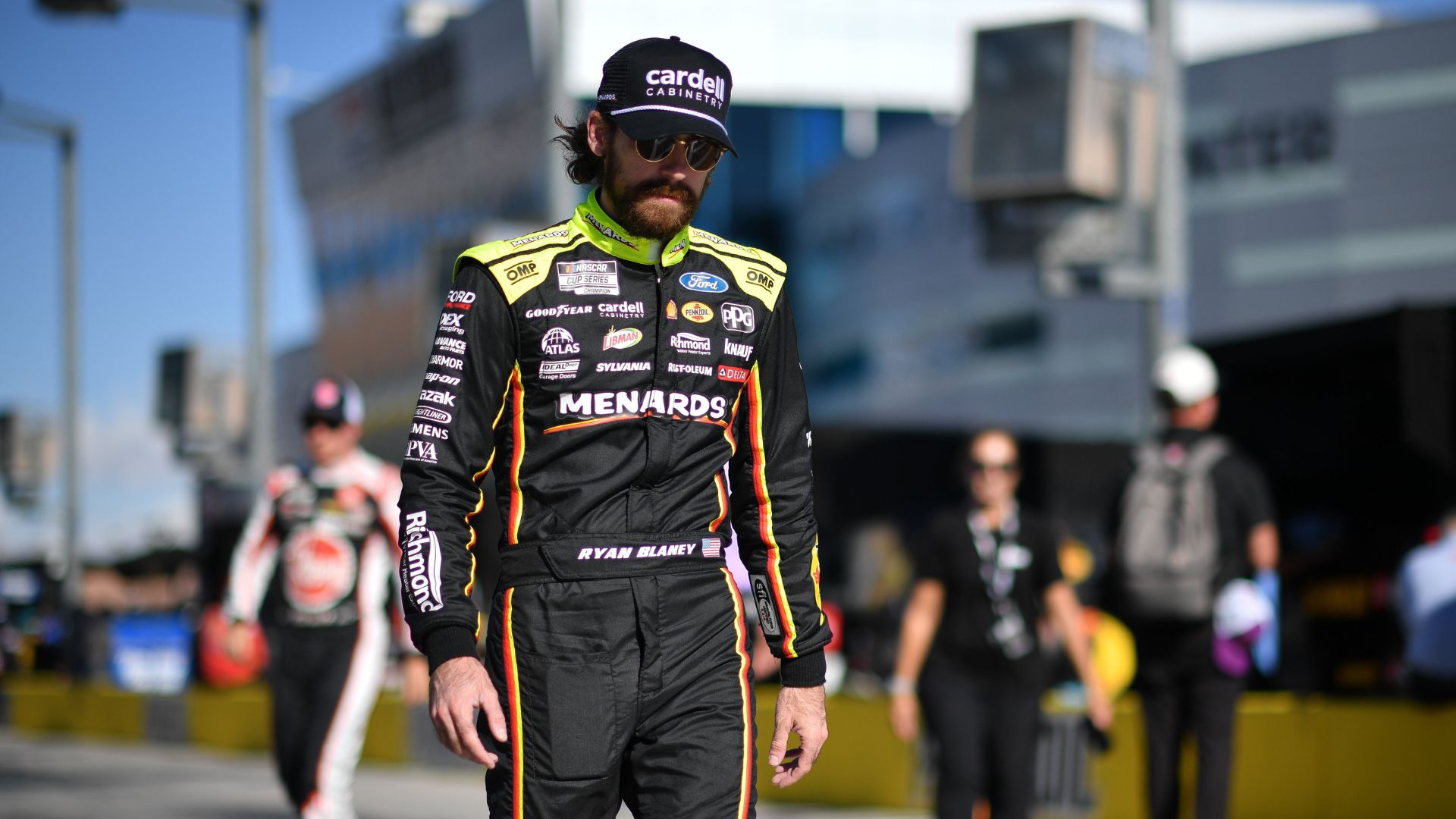 Oct 11, 2025; Las Vegas, Nevada, USA; NASCAR Cup Series driver Ryan Blaney (12) during qualifying for the South Point 400 at Las Vegas Motor Speedway