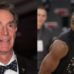 Bill Nye (L), Jaylen Brown (R)