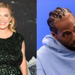 Ramona Shelburne (L), Kawhi Leonard (R)