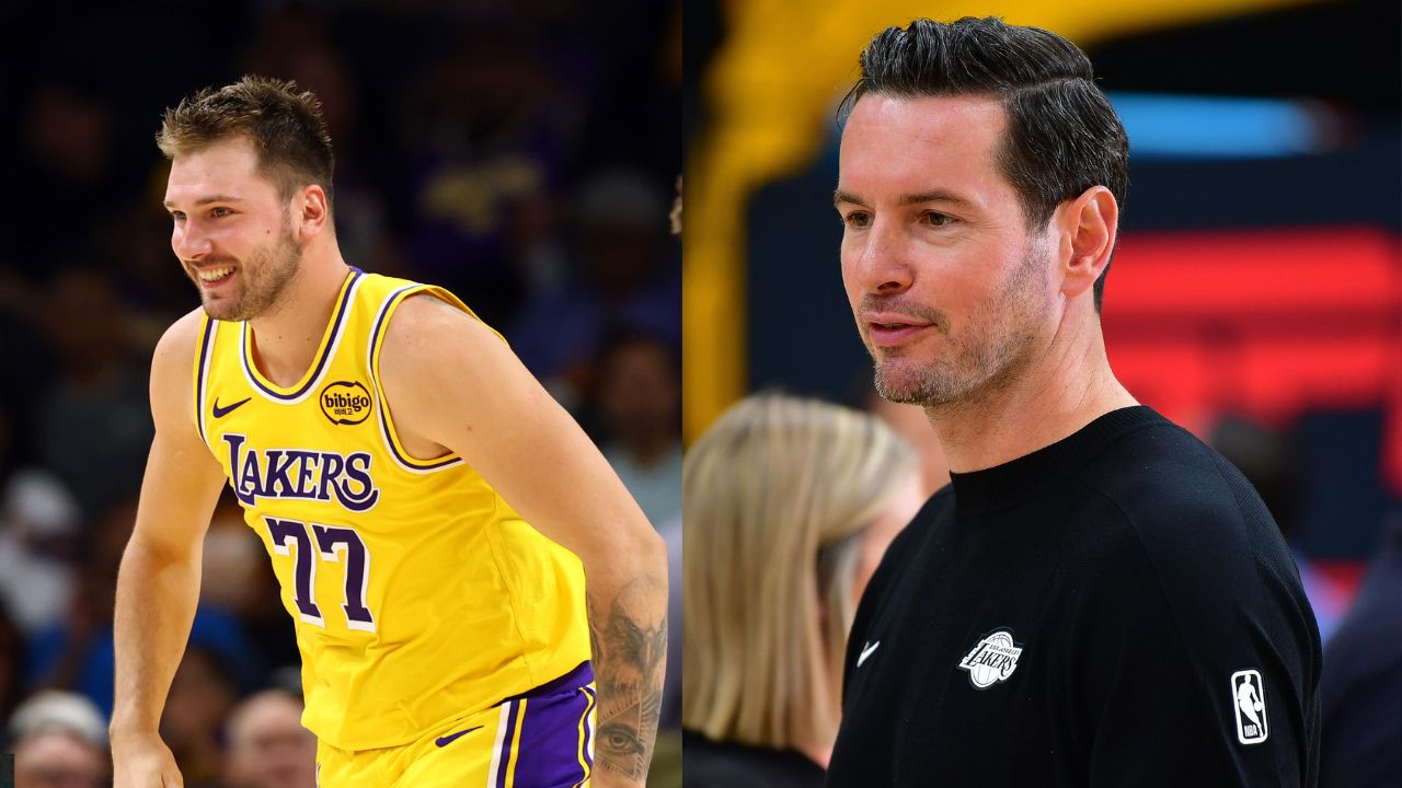 Luka Doncic (L), JJ Redick (R)