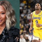 Savannah James (L), Bronny James (R)