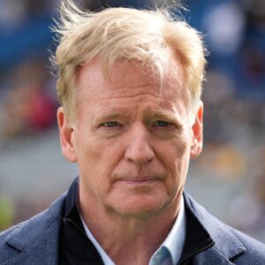 NFL commissioner Roger Goodell watches during an NFL International Series game between the Minnesota Vikings and the Pittsburgh Steelers at Croke Park.