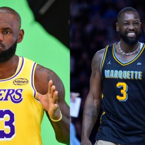 LeBron James (L), Dwyane Wade (R)