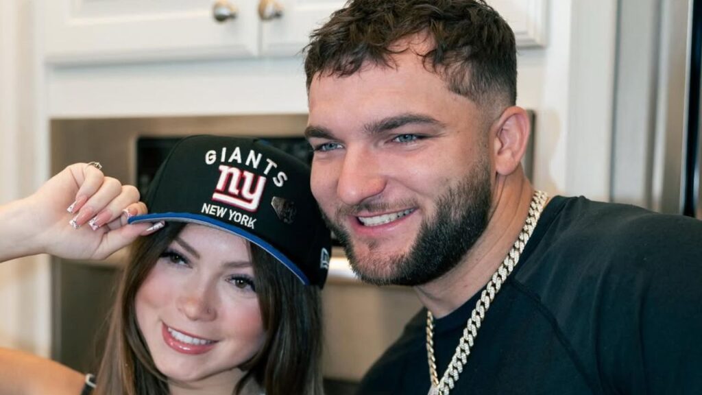 Cam Skattebo with Chloe Rodriguez