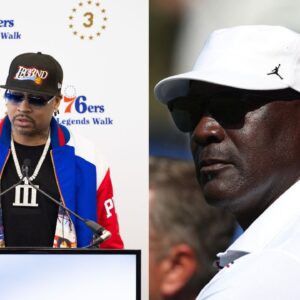 Allen Iverson (L), Michael Jordan (R)