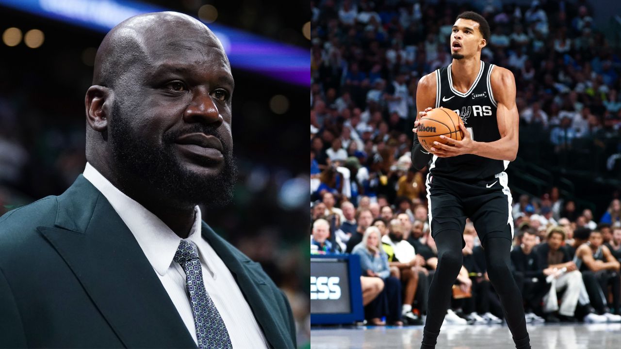 Shaquille O'Neal(L) and Victor Wembanyama(R)