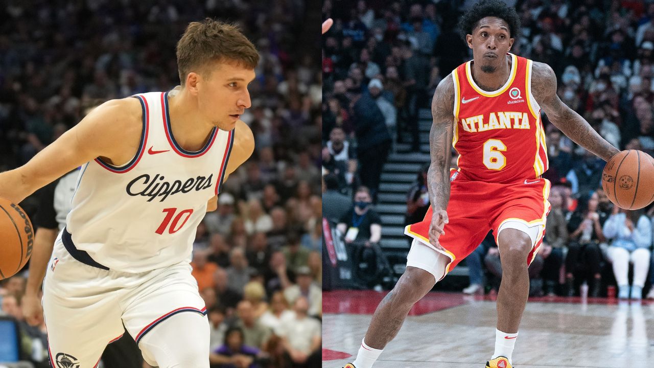 Bogdan Bogdanovic (L), Lou Williams (R)