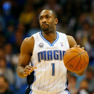 March 4, 2011; Orlando FL, USA; Orlando Magic point guard Gilbert Arenas (1) during the second quarter against the Chicago Bulls at Amway Center. The Chicago Bulls defeated Orlando Magic 89-81. Mandatory Credit: Kim Klement-Imagn Images