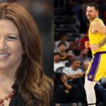 Rachel Nichols (L), Luka Doncic (R)