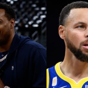 Paul Pierce (L), Stephen Curry (R)