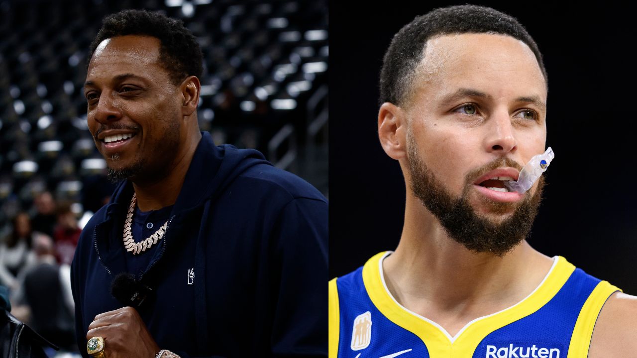 Paul Pierce (L), Stephen Curry (R)