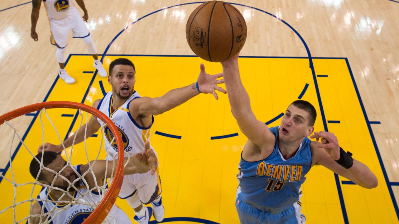 Stephen Curry and Nikola Jokic