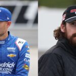 Kyle Larson (L) and Ryan Blaney (R)