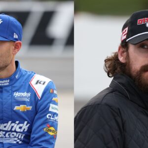 Kyle Larson (L) and Ryan Blaney (R)