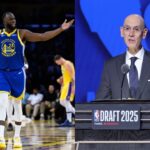 (L) Draymond Green (R) Adam Silver