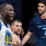 Draymond Green (L), Santi Aldama (R)