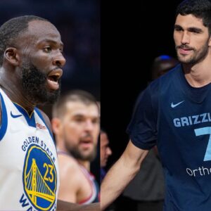 Draymond Green (L), Santi Aldama (R)