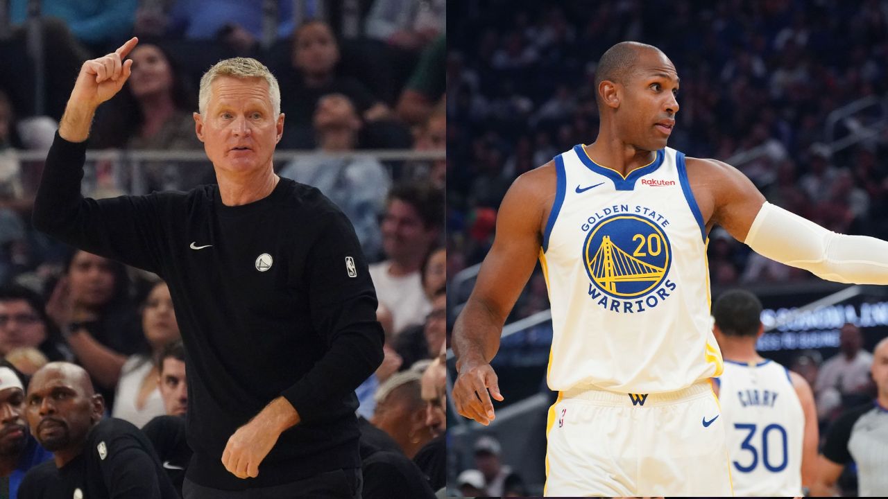 Steve Kerr (L), Al Horford (R)