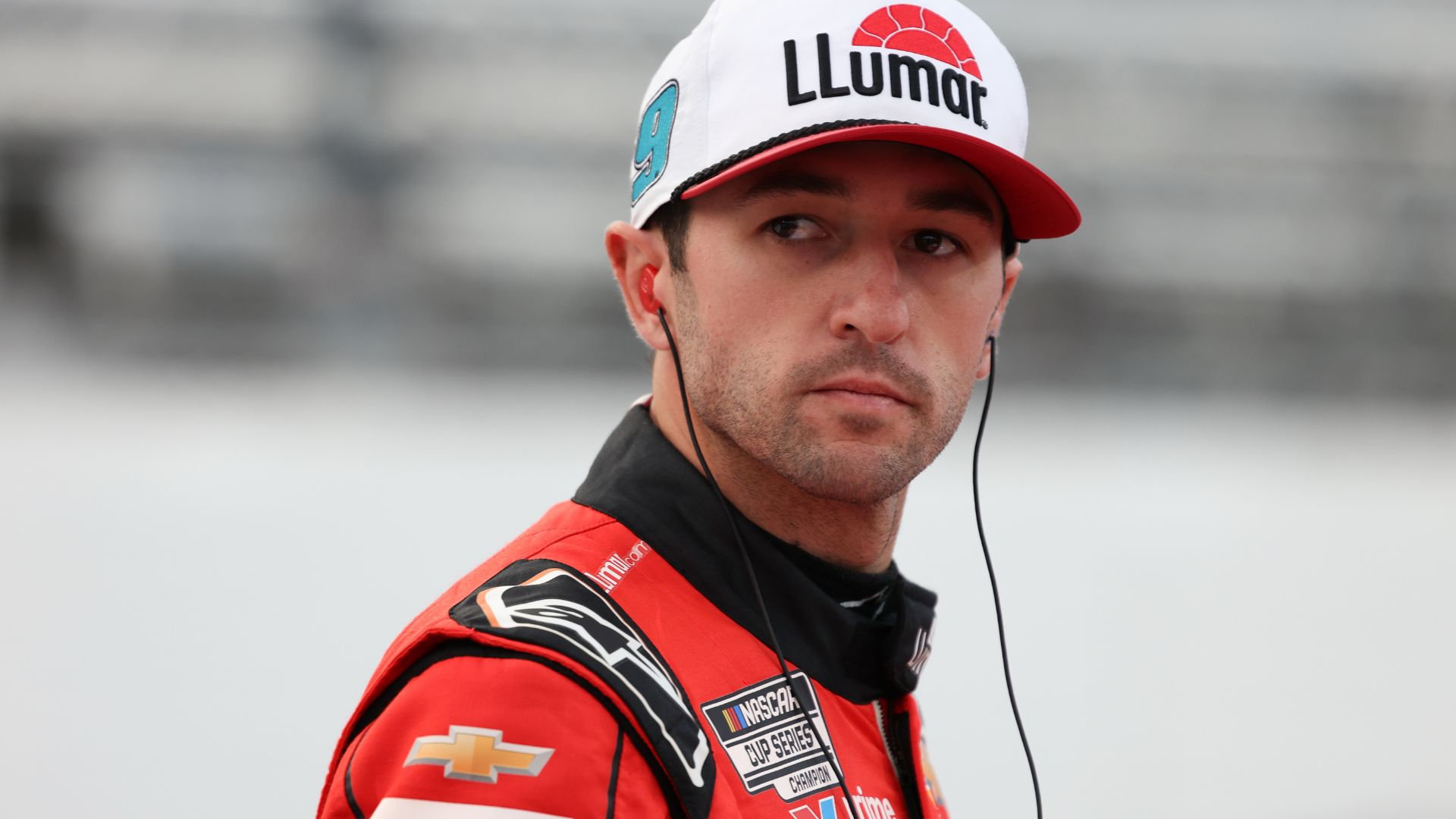 Oct 25, 2025; Martinsville, Virginia, USA; NASCAR Cup Series driver Chase Elliott (9) before NASCAR Cup Series Xfinity 500 Qualifying at Martinsville Speedway