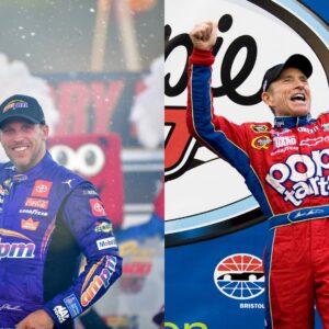 Denny Hamlin (L) and Mark Martin (R)