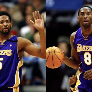 Robert Horry (L) and Kobe Bryant (R)
