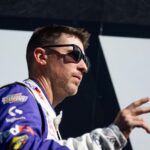 Nov 10, 2024; Avondale, Arizona, USA; NASCAR Cup Series driver Denny Hamlin (11) during the NASCAR Cup Series Championship race at Phoenix Raceway