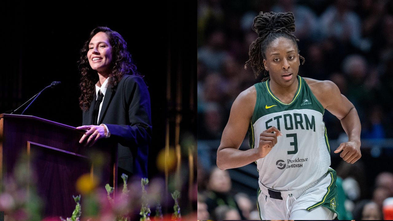 Sue Bird (L), Nneka Ogwumike (R)