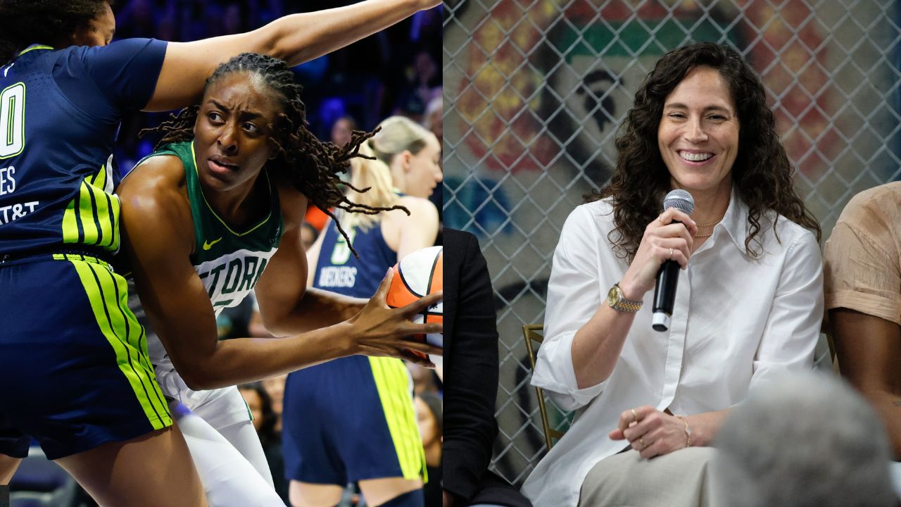 Nneka Ogwumike (L), Sue Bird (R)