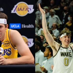 Austin Reaves (L), Jake LaRavia (R)